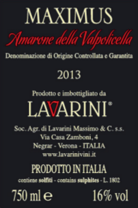 Amarone della Valpolicella Maximus DOCG 2013