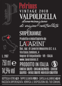 "Petrinus" Valpolicella Superiore DOC 2018